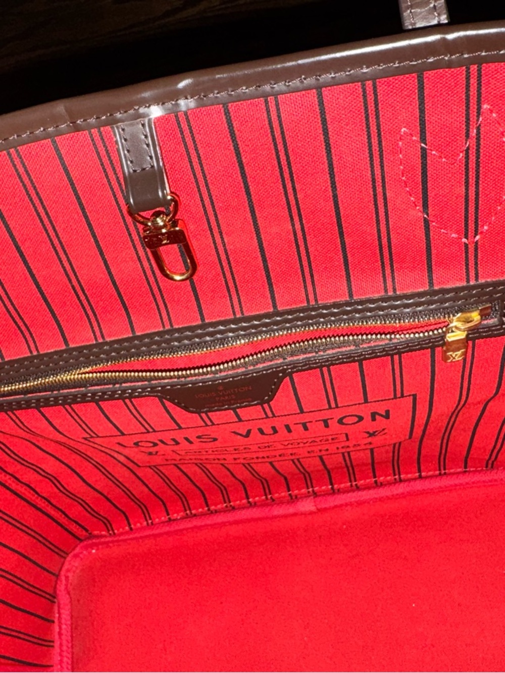 Louis Vuitton Brown Neverfull MM with Wallet - Picture 5 of 17